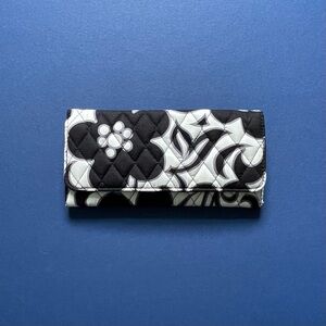 Vera Bradley Magnetic Trifold Wallet -  Retired Night & Day Pattern